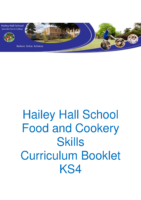 Food and Cookery Skills KS4 Curriculum