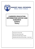 Careers Policy- Review Summer 2023 –
