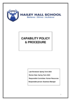 Capability Policy – Review Spring 2024
