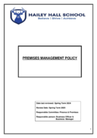 Premises Mgt Policy – Review Spring 2025