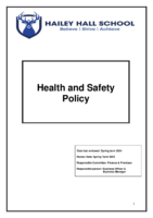 Health and Safety Policy – Review Spring 2025