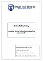 Online Safety Policy – Review Spring Term 2025