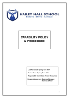 Capability Policy – Review Spring 2025
