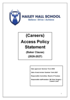 Careers Access Policy – Summer Term 2027